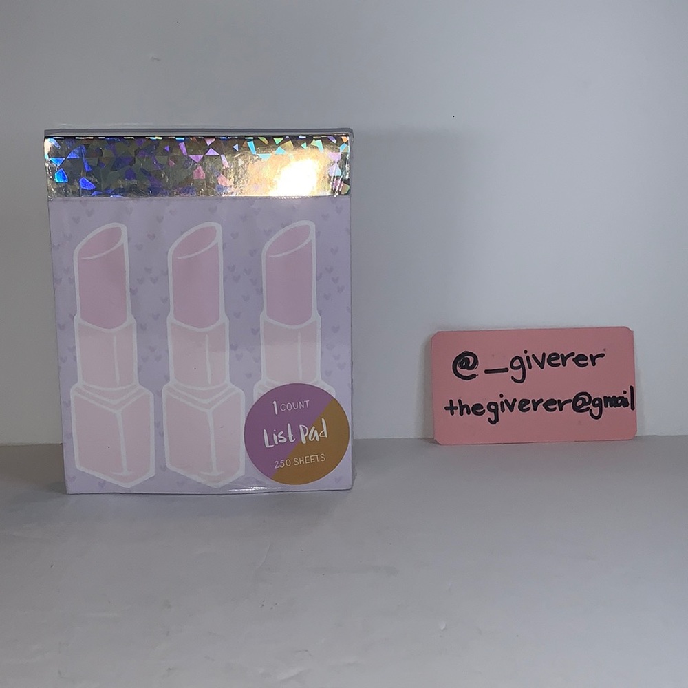 New 250 Sheet Lipstick Print List pad, Notepad, Stationary